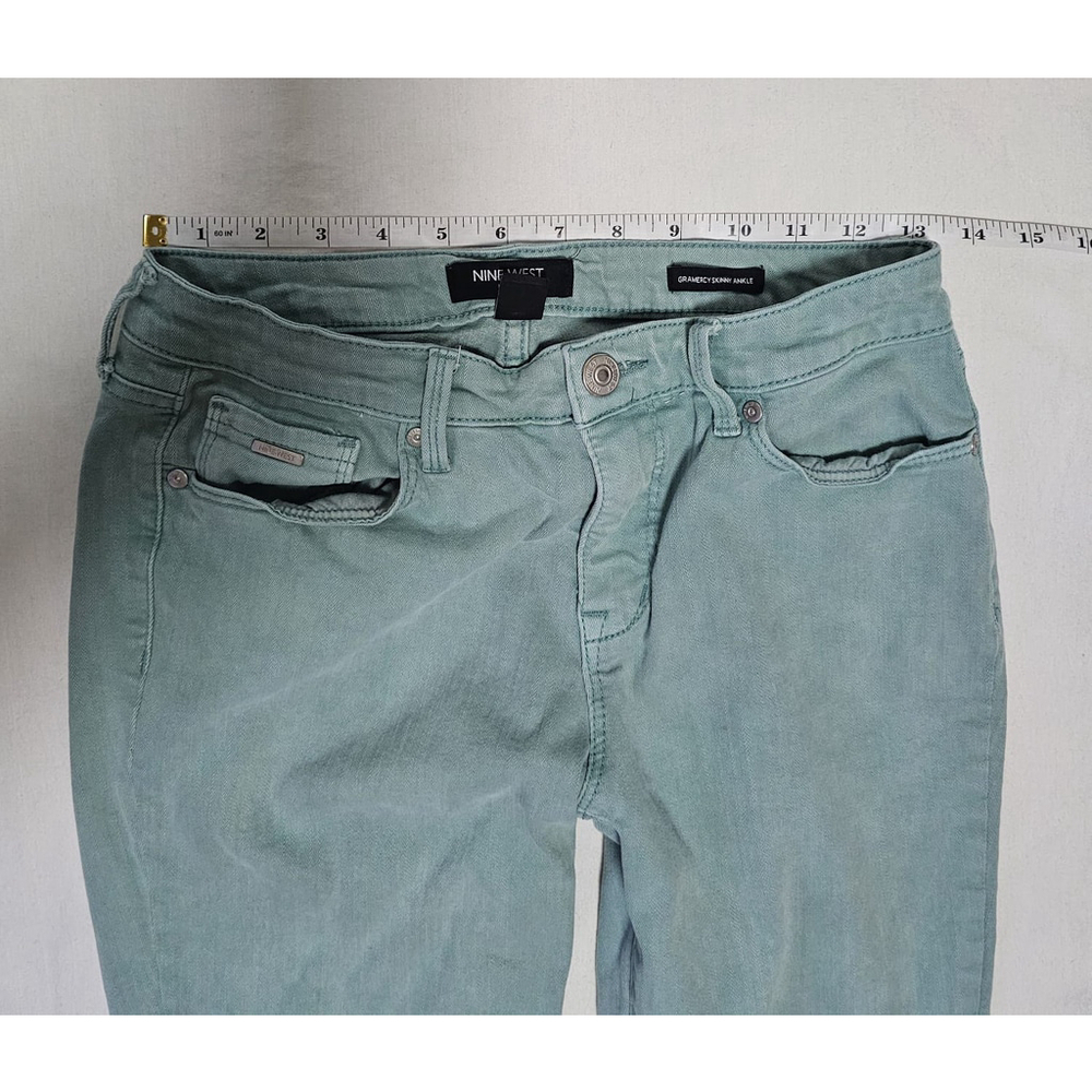 Nine West Women's Sage Green Blue Jeans Size 4 - Picture 5 of 16